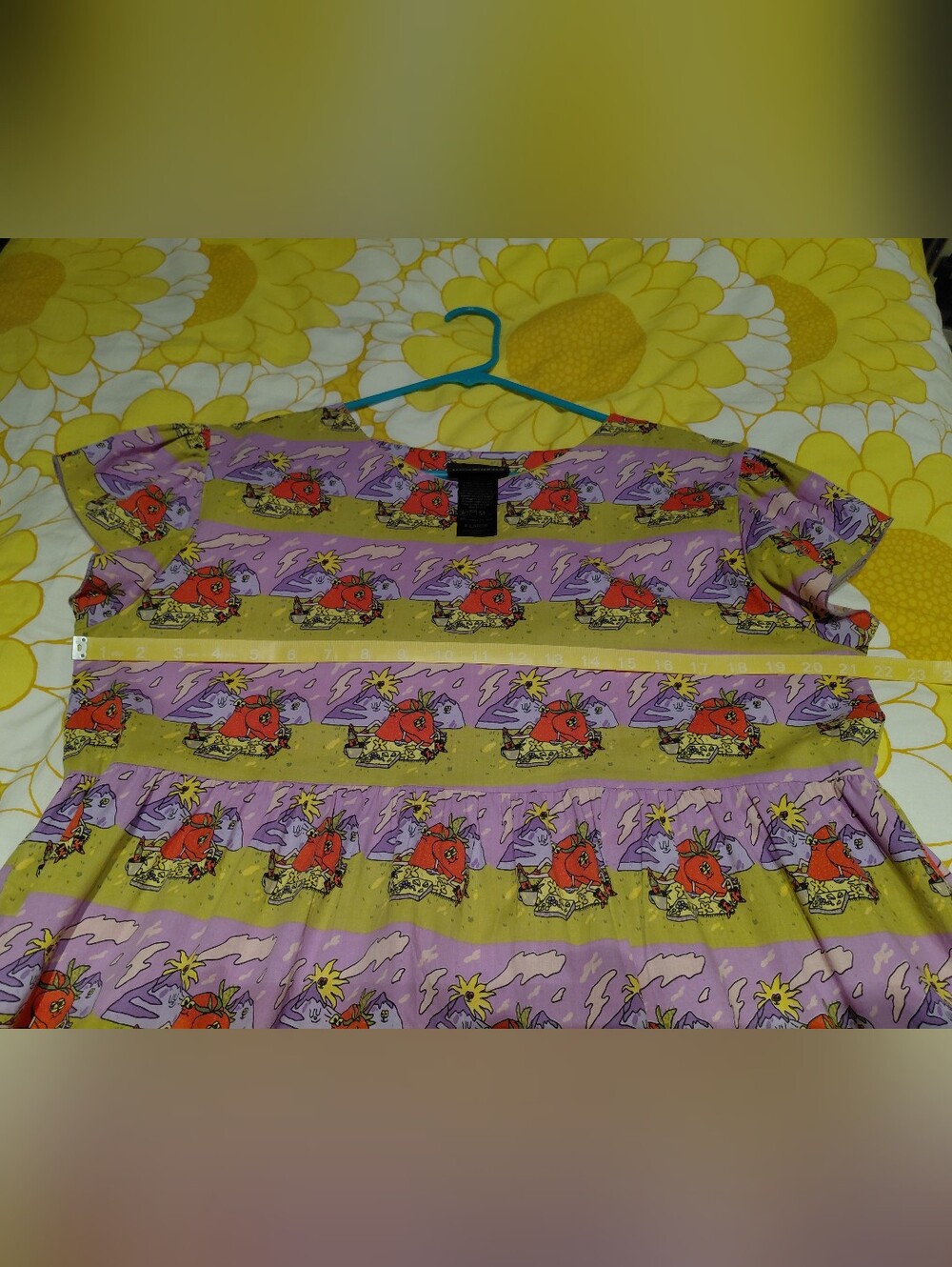 Nooworks Frida Tiered Dress With Pockets Strawberry Picnic - Picture 6 of 7